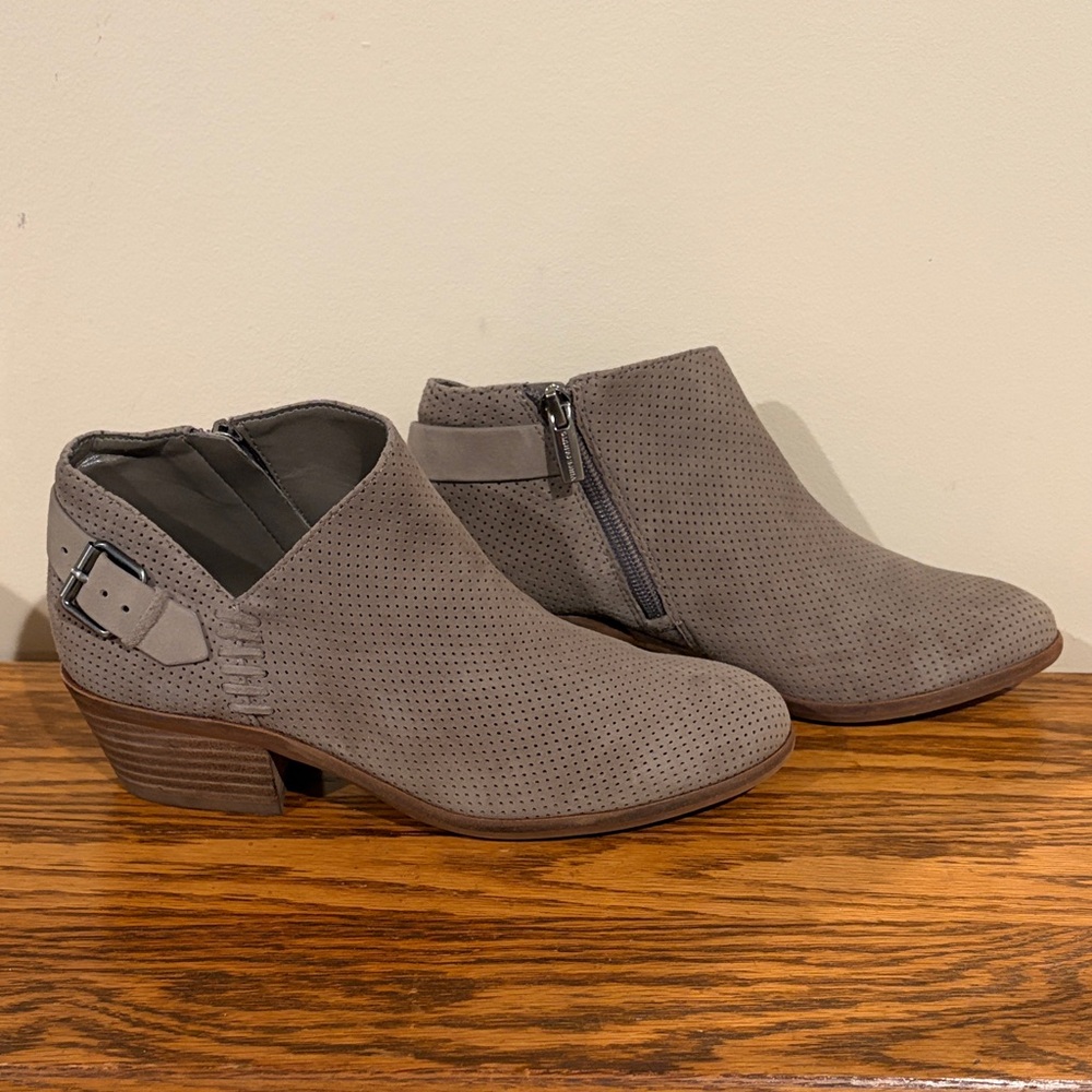 Vince Camuto Parveen Greystone Perforated Ankle Booties